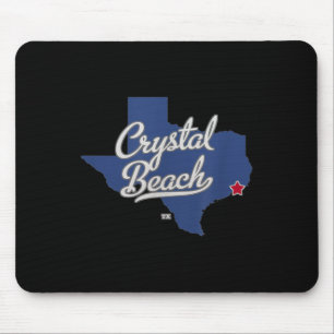 Crystal Beach Texas Tx Karte Mousepad