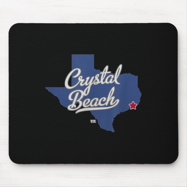 Crystal Beach Texas Tx Karte Mousepad (Vorne)