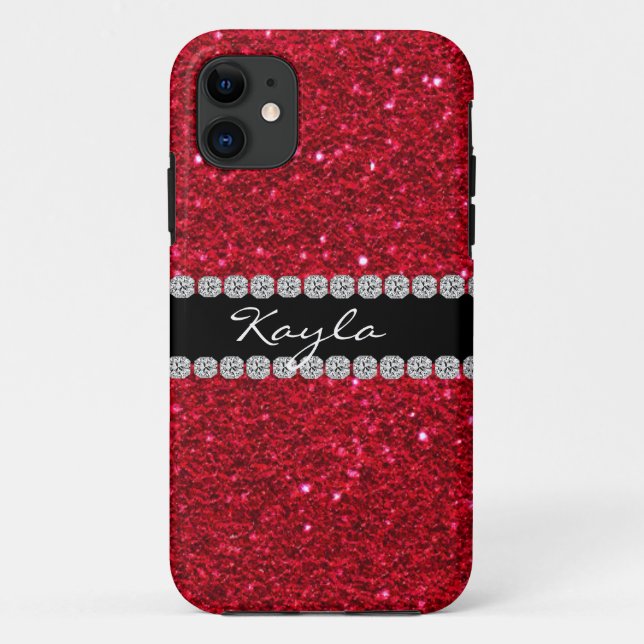 Crystal BLING RUBY RED IPHONE 5 Fall Case-Mate iPhone Hülle (Rückseite)