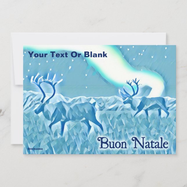 Crystal Blue Caribbean - Buon Natale Einladung (Vorderseite)