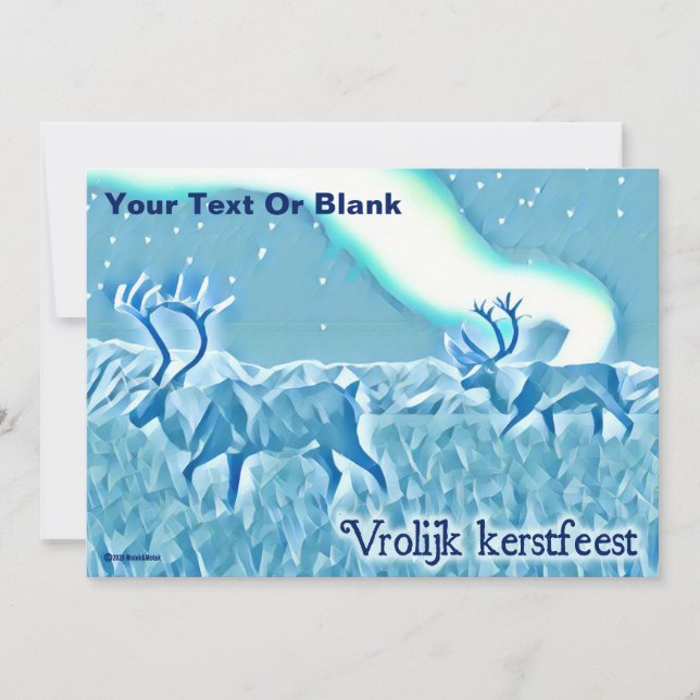 Crystal Blue Caribbean - Vrolijk kerstest Einladung (Vorderseite)