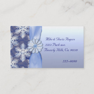 Crystal Blue Snowflake Celebration Visitenkarte