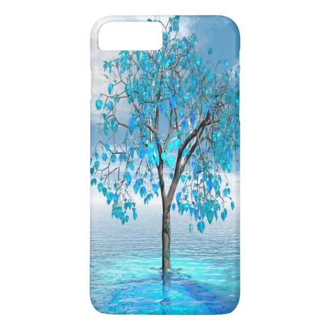 Crystal Blue Tree Case-Mate iPhone Hülle (Rückseite)