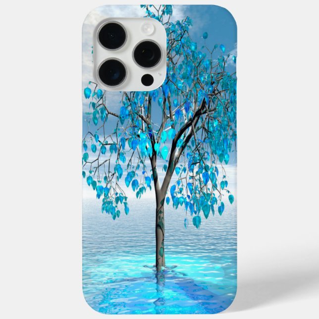 Crystal Blue Tree Case-Mate iPhone Hülle (Rückseite)