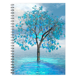 Crystal Blue Tree Notizblock
