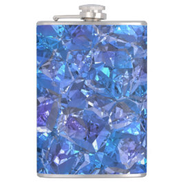Crystal Blue und Lila Flachmann