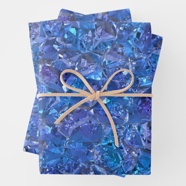 Crystal Blue und Lila Geschenkpapier Set (Beispiel)