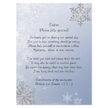 Crystal Blue Winter Snowflake Hochzeitsszenario