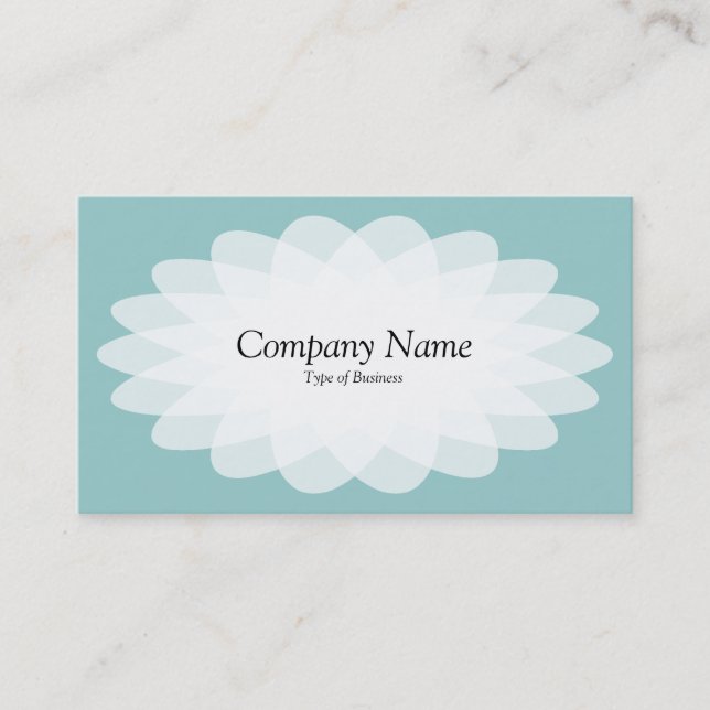 Crystal Blume - Light Blue Green Visitenkarte (Vorderseite)