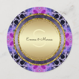 Crystal Boho Magic Round Wedding Menu Cards Menükarte