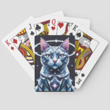 Crystal Cat Geometric Vector Art