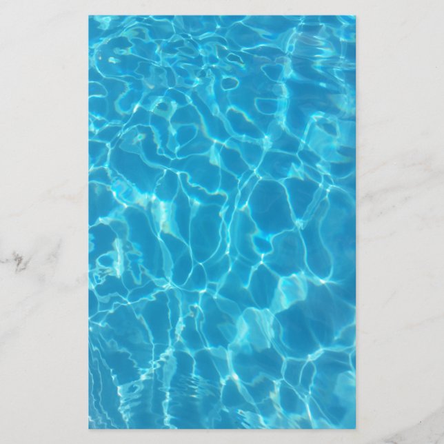 Crystal Clear Sky Blue Pool Water Briefpapier (Vorderseite)