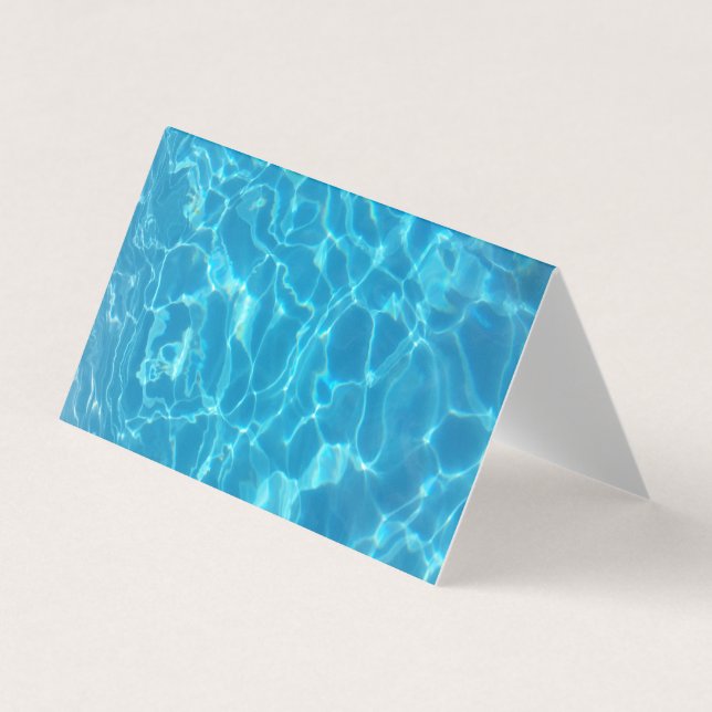 Crystal Clear Sky Blue Pool Water Visitenkarten (Vorderseite)
