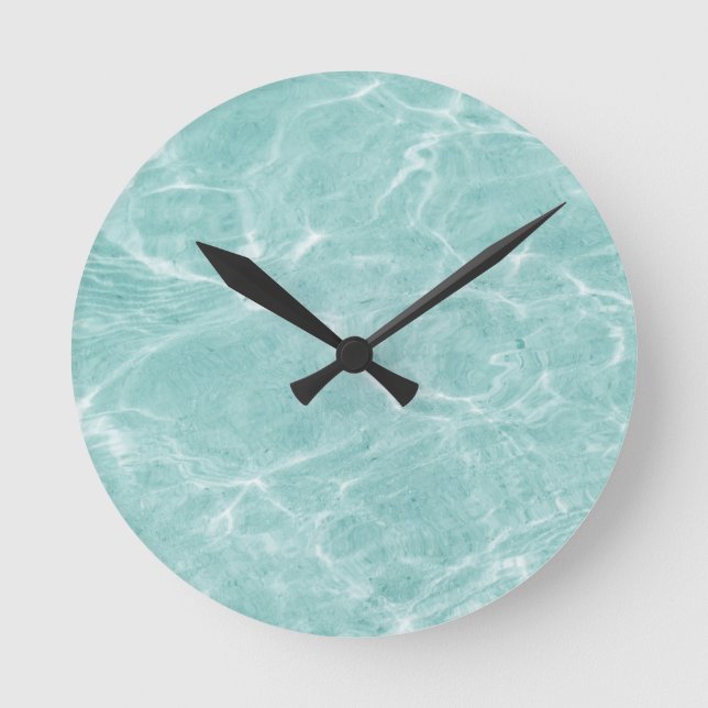 Crystal Clear Soft Turquoise Ocean Dream #2 #wall Runde Wanduhr (Vorderseite)