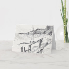 "Crystal Cove/CA" Sketch Grußkarte Feiertagskarte
