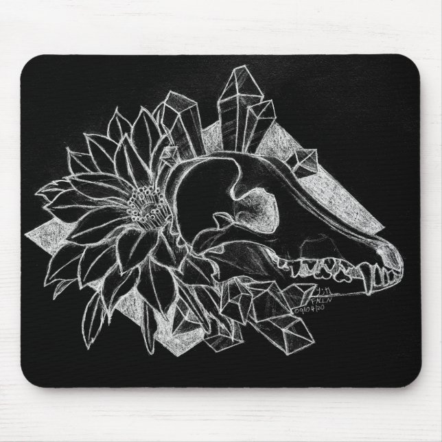 Crystal Coyote Invertiert  Mousepad (Vorne)
