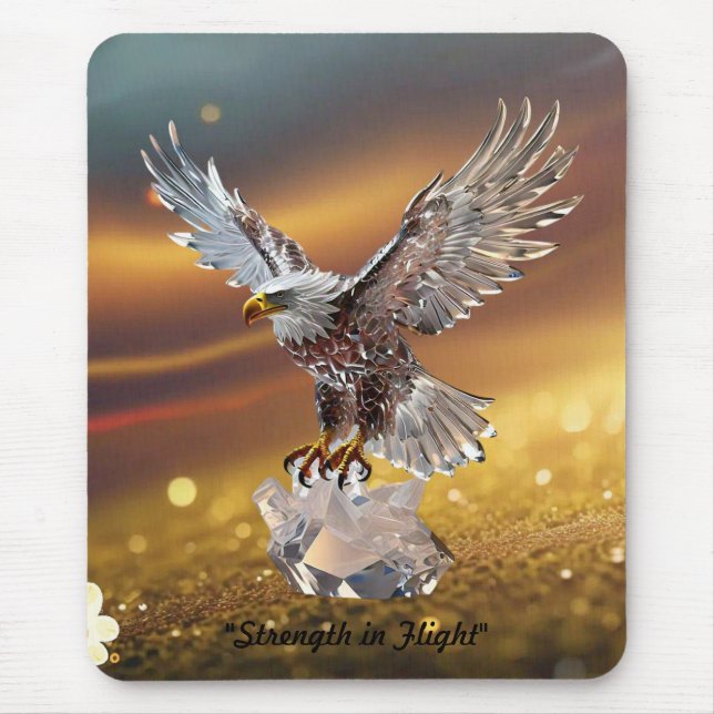 "Crystal Eagle fliegt" Mousepad (Vorne)