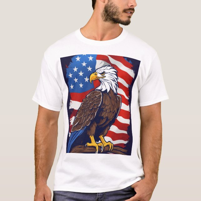 Crystal Eagle in Flight T - Shirt Design (Vorderseite)