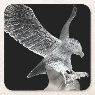 Crystal Eagle Rechteckiger Pappuntersetzer