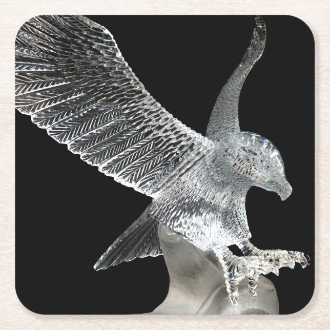 Crystal Eagle Rechteckiger Pappuntersetzer (Vorderseite)
