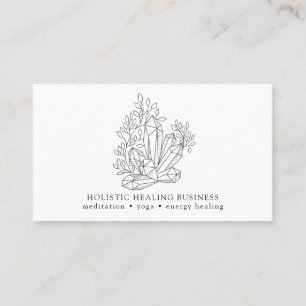 Crystal Energy Healing Wellness Business Card Visitenkarte