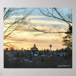 Crystal Falls, MI Skyline Poster