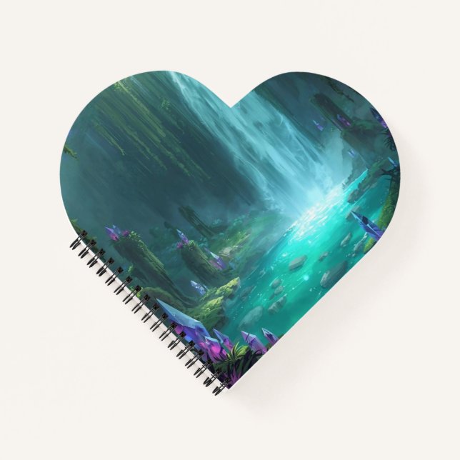 Crystal Falls of the Hidden Realm Notizbuch (Vorderseite)