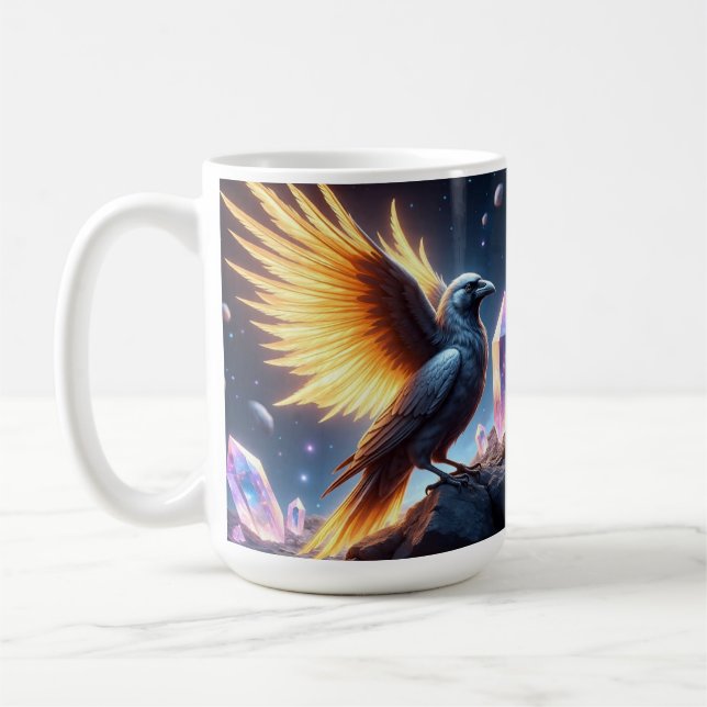 Crystal Fire Raven Kaffeetasse (Links)