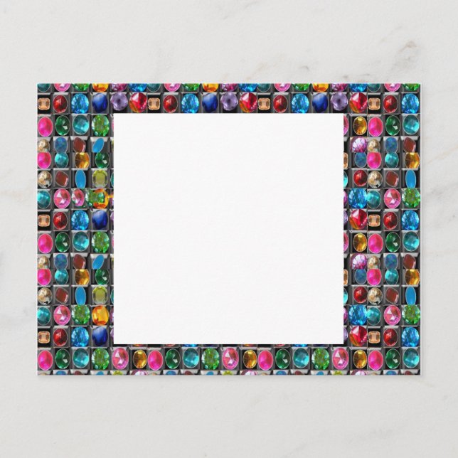CRYSTAL GEM PEARL FRAME BLANKS : DIY 2014 POSTKARTE (Vorderseite)