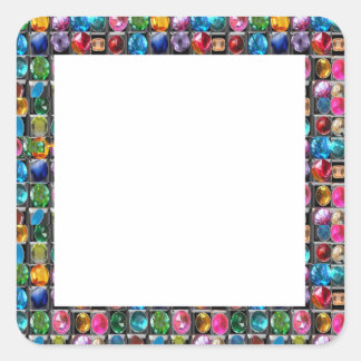 CRYSTAL GEM PEARL FRAME BLANKS : DIY 2014 QUADRATISCHER AUFKLEBER