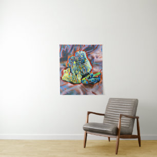 Crystal Gemstone Rocks Abstrakte Kunst Wandteppich
