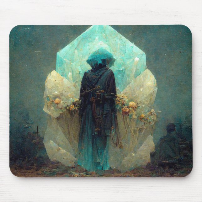 Crystal Guardian Alien SciFi Fantasy Mousepad (Vorne)