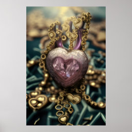 Crystal Heart Amulet Poster