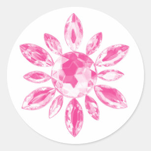 Crystal-Hochzeitsticker Runder Aufkleber