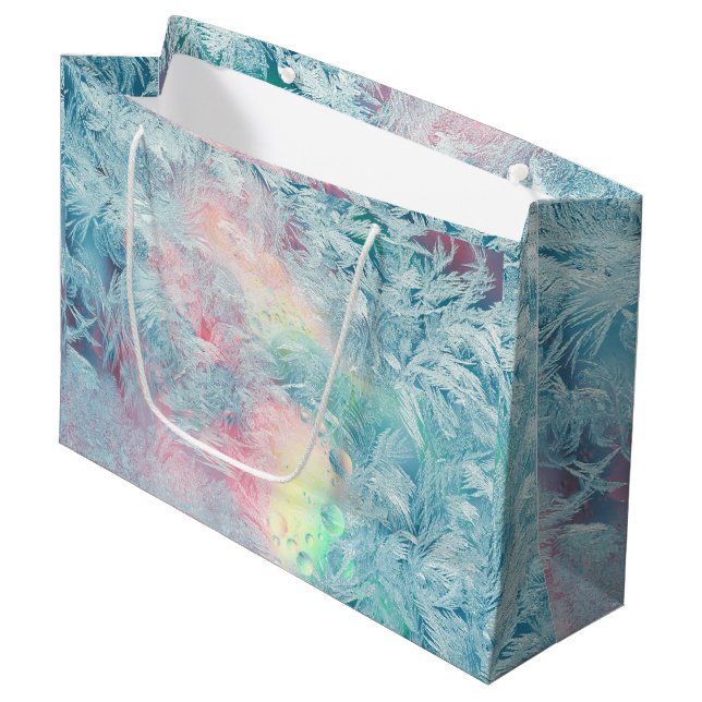Crystal Ice Colors - Geschenktasche Große Geschenktüte (Vorderseite Schrägansicht)