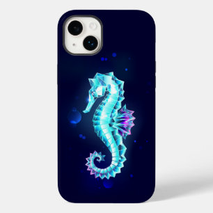 Crystal Ice Seepferd auf blauem Hintergrund Case-Mate iPhone 14 Plus Hülle