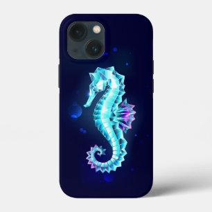 Crystal Ice Seepferd auf blauem Hintergrund Case-Mate iPhone Hülle