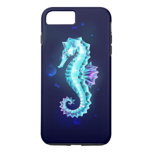 Crystal Ice Seepferd auf blauem Hintergrund Case-Mate iPhone Hülle