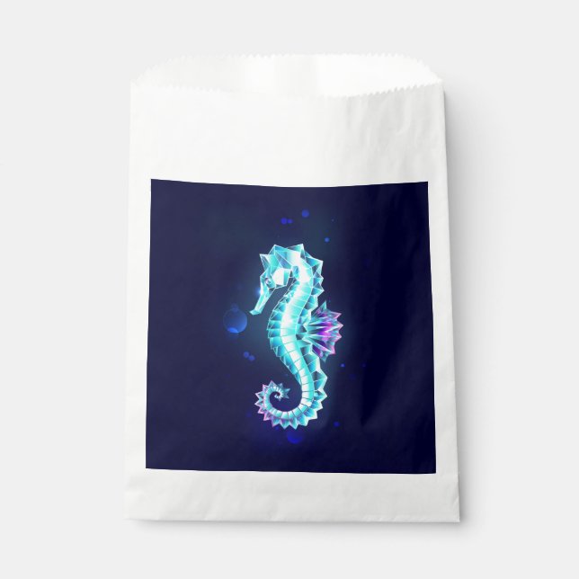 Crystal Ice Seepferd auf blauem Hintergrund Geschenktütchen (Vorderseite)