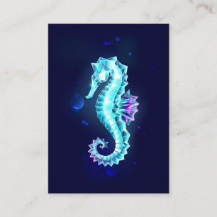 Crystal Ice Seepferd auf blauem Hintergrund Rabattkarte