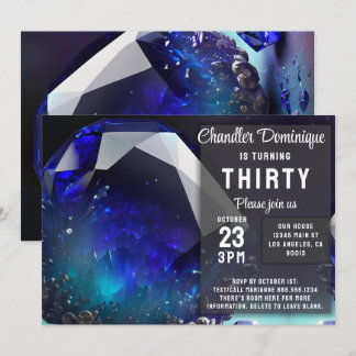 Crystal Jewel Sagittarius Topaz Dezember Geburtsta Einladung