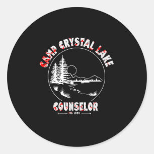 Crystal Lake-Camp-Berater-Kostüm Halloween-Schreck Runder Aufkleber