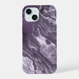 Crystal Lila Agate | Moody Marbled Stone iPhone 15 Hülle