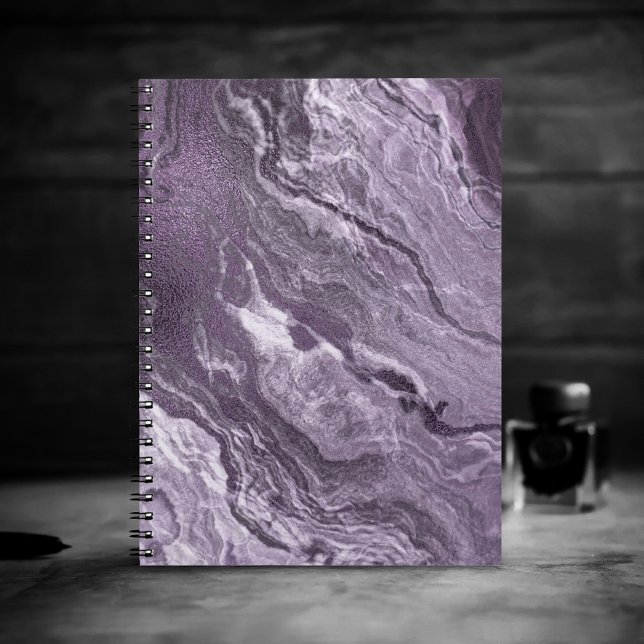 Crystal Lila Agate | Moody Marbled Stone Notizblock (Von Creator hochgeladen)