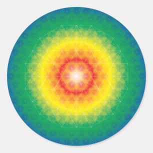 Crystal Mandala Runder Aufkleber