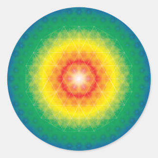 Crystal Mandala Runder Aufkleber