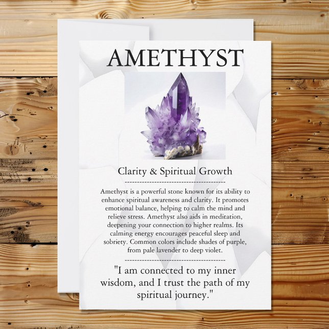 Crystal Meaning Card - Amethyst Feiertagskarte (Von Creator hochgeladen)