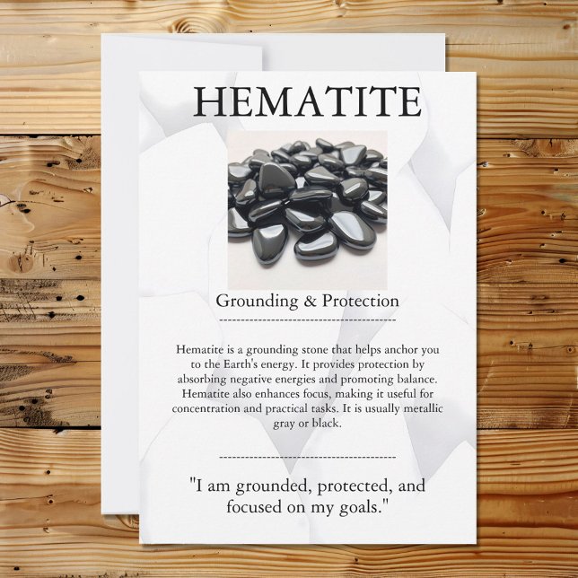 Crystal Meaning Card - Hematite Feiertagskarte (Von Creator hochgeladen)