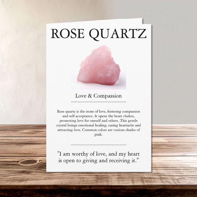 Crystal Meaning Card - Rose Quarz Karte (Von Creator hochgeladen)