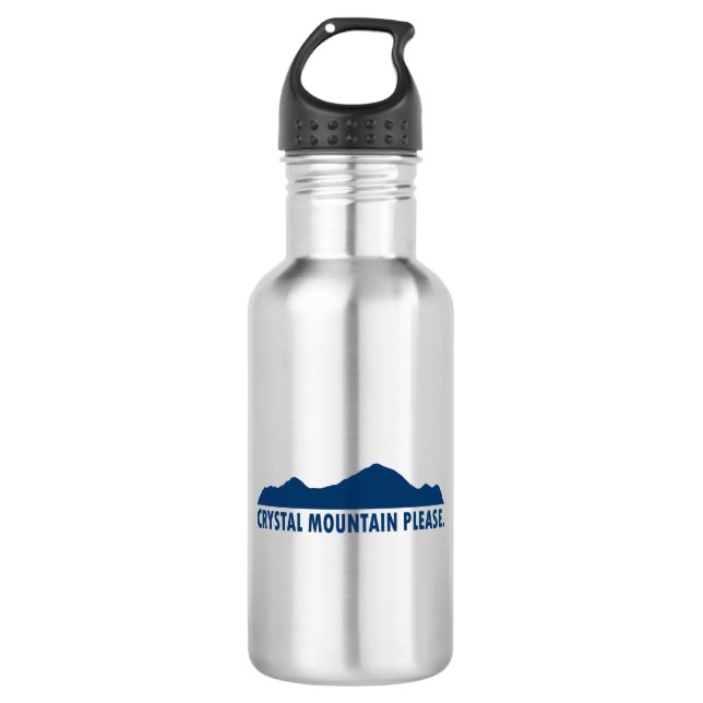 Crystal Mountain Bitte Edelstahlflasche (Vorderseite)